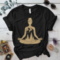 Nighttime Meditation T-Shirt Mockup Black