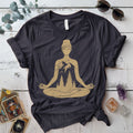 Nighttime Meditation T-Shirt Mockup Dark Heather Grey