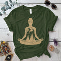 Nighttime Meditation T-Shirt Mockup Military Green