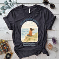 Ocean Breath Sangha T-Shirt Mockup Dark Heather Grey