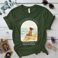 Ocean Breath Sangha T-Shirt Mockup Military Green