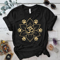 Om Dog Paws T-Shirt Mockup black