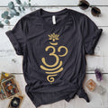 Om Infinity T-Shirt Mockup Dark Heather Grey