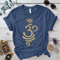 Om Infinity T-Shirt Mockup Indigo Blue