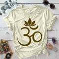 Om Lotus T-Shirt Mockup Dark Heather Grey