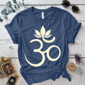 Om Lotus T-Shirt Mockup Maroon