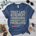 Past Life Energy T-Shirt Mockup Indigo Blue