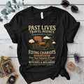 Past Lives Travel Agency T-Shirt Mockup Black