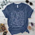 Paws and Poses T-Shirt Mockup indigo-blue