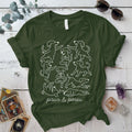 Paws and Poses T-Shirt Mockup military-green