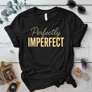 Perfectly Imperfect T-Shirt Mockup Black