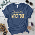 Perfectly Imperfect T-Shirt Mockup Indigo Blue