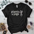 Plants and Yoga T-Shirt Mockup black