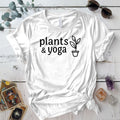 Plants and Yoga T-Shirt Mockup white