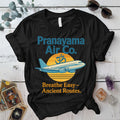 Pranayama Air Co Retro T-Shirt Mockup Black