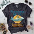 Pranayama Air Co Retro T-Shirt Mockup Dark Heather Grey