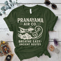 Pranayama Air Co T-Shirt Mockup Military Green