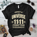 Property Of Universe T Shirt Black Mockup