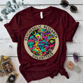 Psychedelic Research Volunteer T-Shirt Mockup Maroon