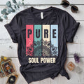 Pure Soul Power T-Shirt Mockup Dark Heather Grey