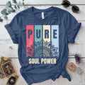 Pure Soul Power T-Shirt Mockup Indigo Blue