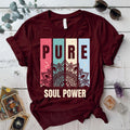 Pure Soul Power T-Shirt Mockup Maroon