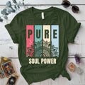 Pure Soul Power T-Shirt Mockup Military Green