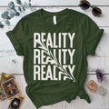 Reality T-Shirt Mockup Military Green