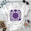 Retro Floral Crown Chakra T-Shirt Mockup White
