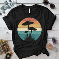 Retro Mushrooms T-Shirt Mockup Black