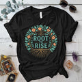Root to Rise T-Shirt Mockup black