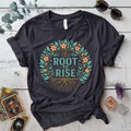 Root to Rise T-Shirt Mockup dark-heather-grey