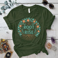 Root to Rise T-Shirt Mockup military-green