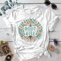 Root to Rise T-Shirt Mockup white