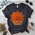 Rooted and Radiant Root Chakra T-Shirt Mockup dark-heather-grey