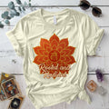 Rooted and Radiant Root Chakra T-Shirt Mockup natural