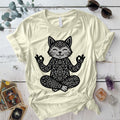 Sacred Fox Meditation T-Shirt Mockup Natural