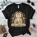 Sacred Lotus Guardian T-Shirt Mockup Black