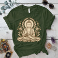 Sacred Lotus Guardian T-Shirt Mockup Military Green