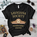 Savasana Society T-Shirt Mockup Black