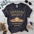 Savasana Society T-Shirt Mockup Dark Heather Grey