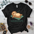 Savasnore Sloth T-Shirt Mockup Black