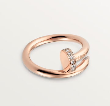 JUSTE RING 2.65MM PINK GOLD DIAMOND