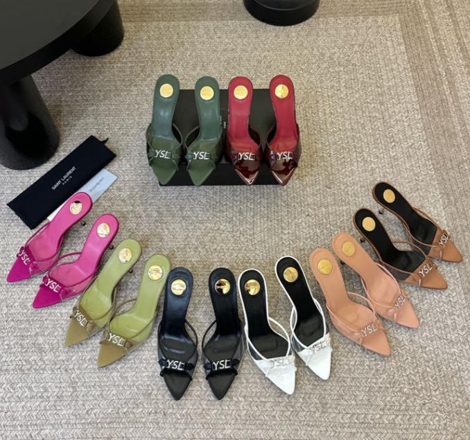 YSL 2026 Jerry Mule 80mm TPU Leather