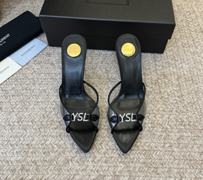 YSL 2026 Jerry Mule 80mm TPU Leather