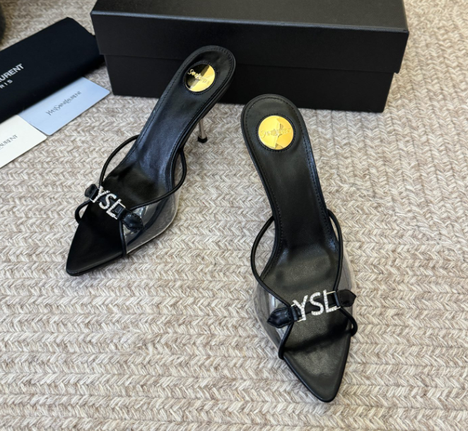 YSL 2026 Jerry Mule 80mm TPU Leather