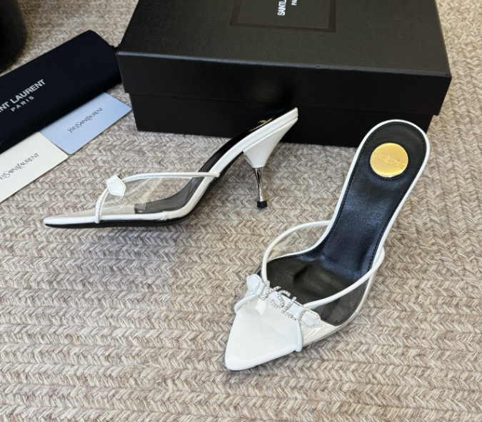 YSL 2026 Jerry Mule 80mm TPU Leather