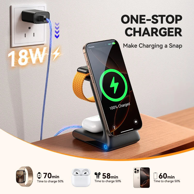 3-in-1 Magnetic Wireless Charger
