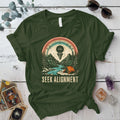 Seek Alignment T Shirt Military Green Mockup