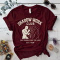 Shadow Work Club T-Shirt Mockup Maroon